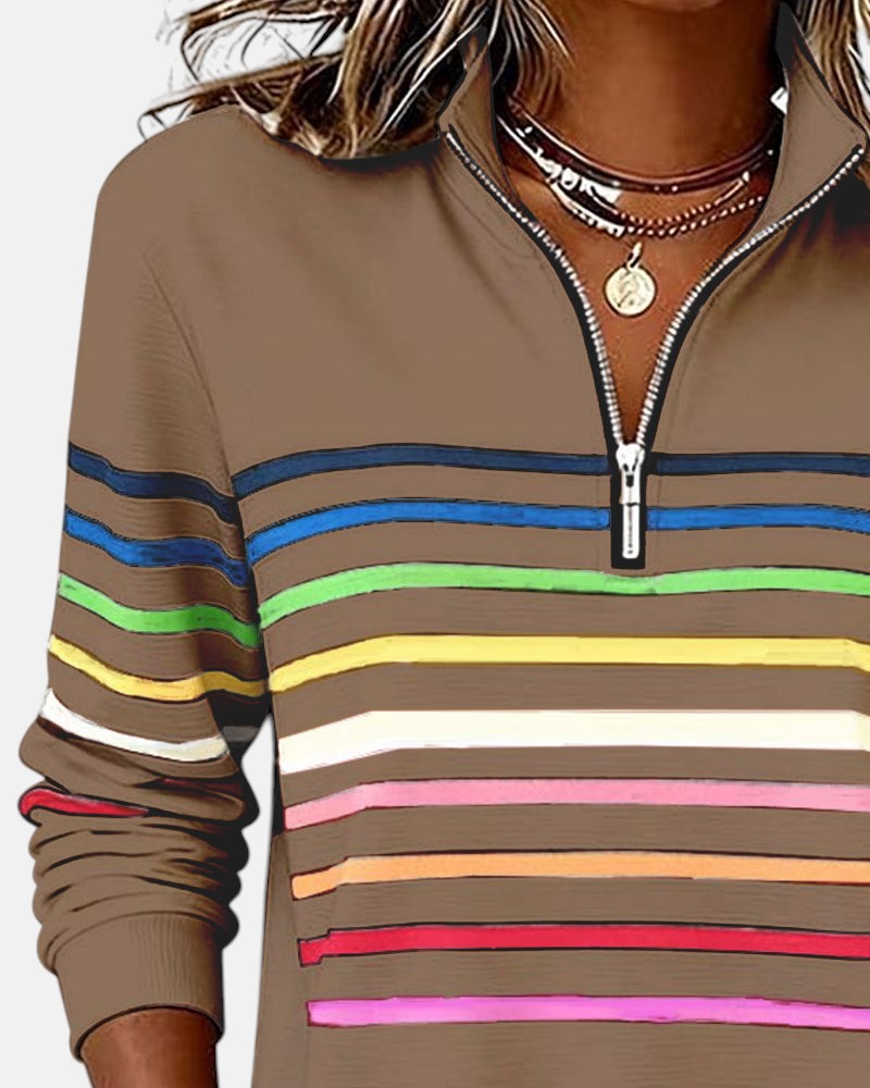 Pull rayé femme
