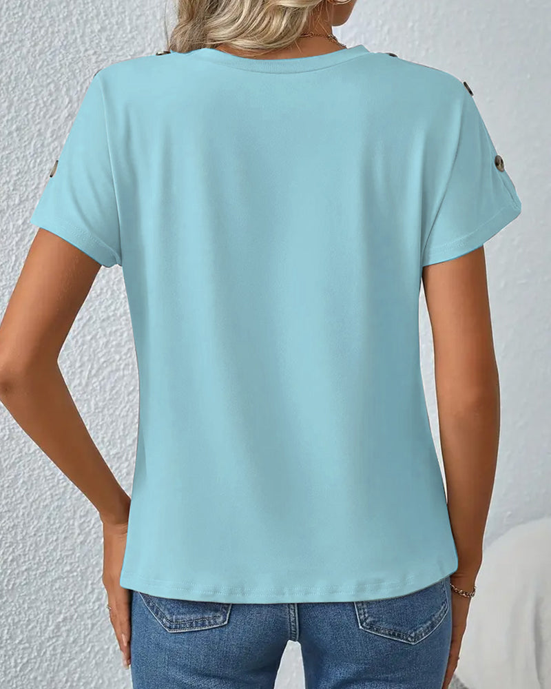 T-shirt w paski z krótkim rękawem