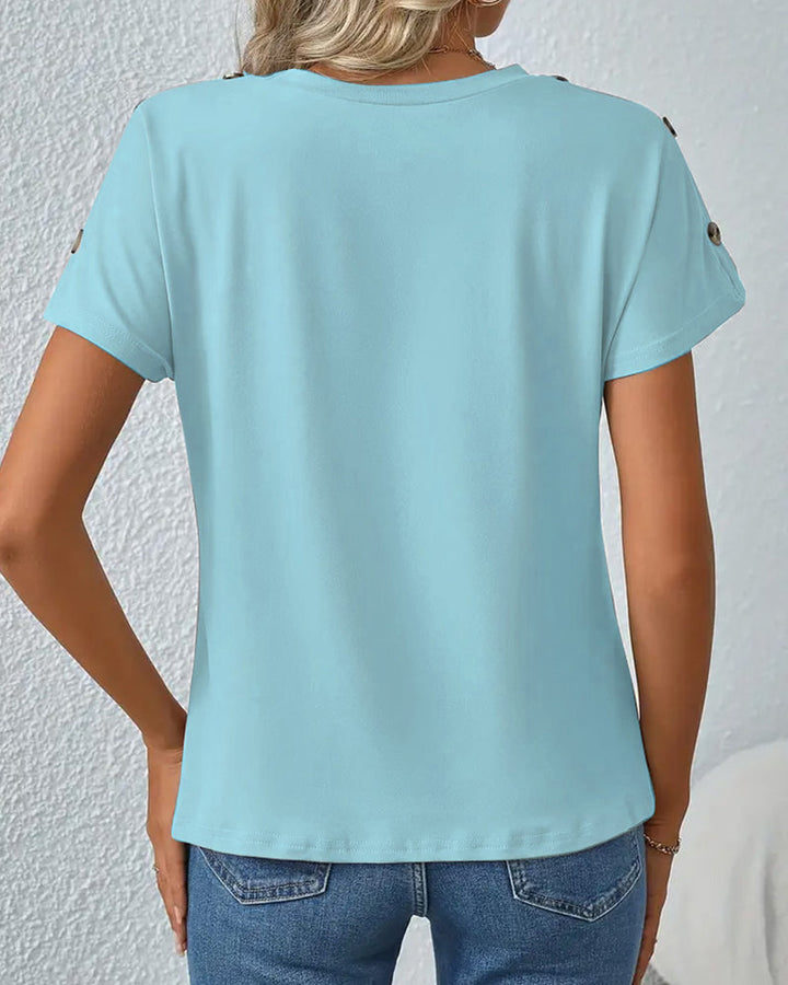 T-shirt w paski z krótkim rękawem