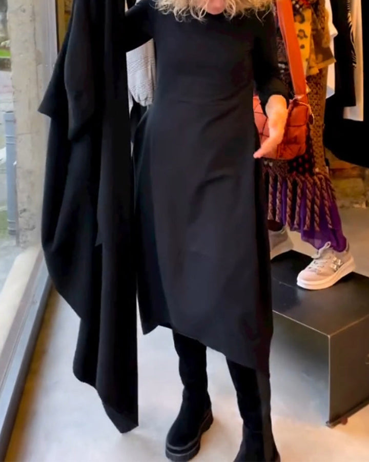 Elegancka jednokolorowa sukienka