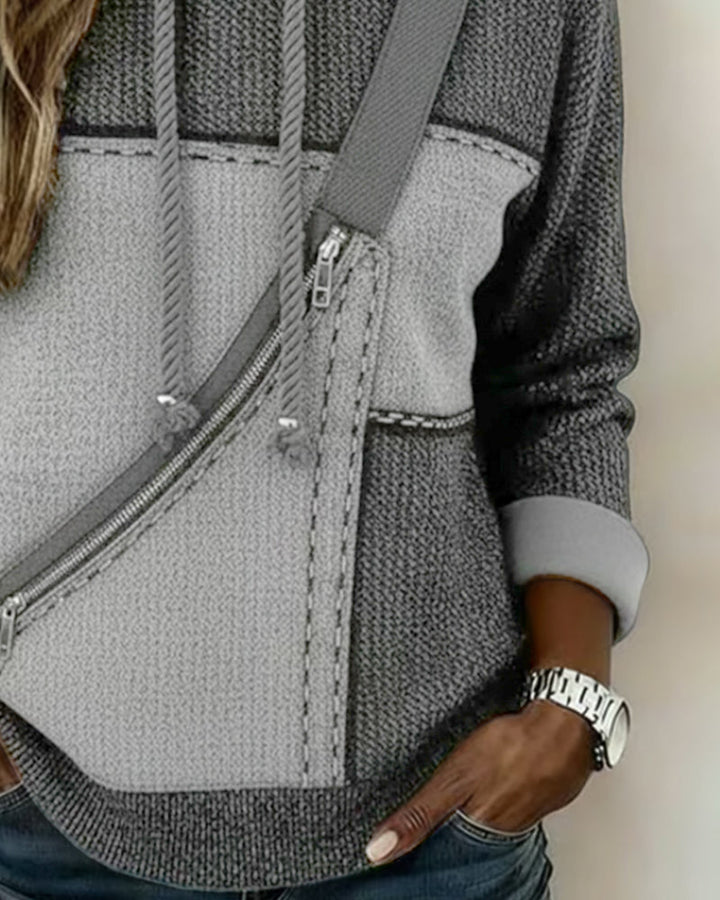 Stylowa bluza z kapturem typu color-block
