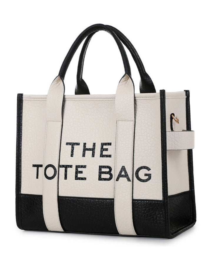 Sac fourre-tout tendance avec coutures bicolores