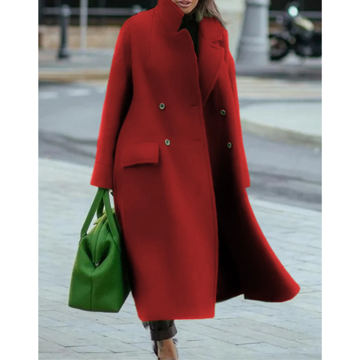 Alba | Long manteau chaud croisé pour femme
