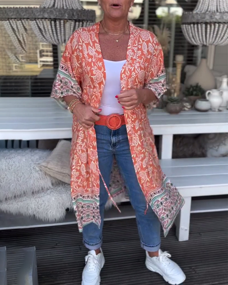 Manteau de plage de vacances imprimé à la mode
