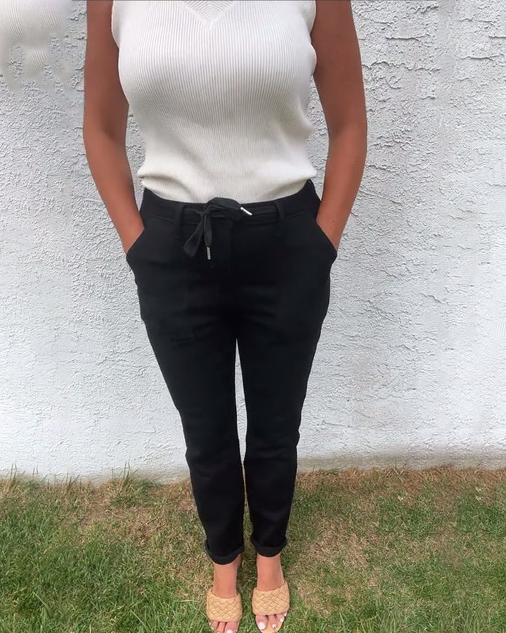 Pantalon Uni Décontracté Extensible