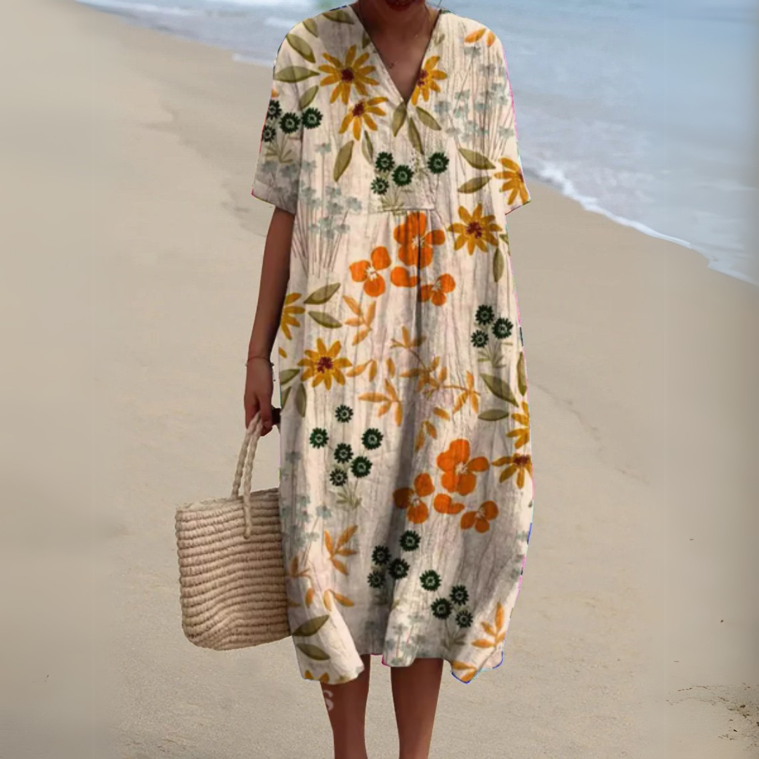 Audrey - Robe Fleurie Élégante