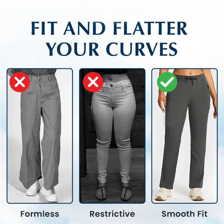 Pantalon Femme Ultra Élasticité Soie Glacée Confort Décontracté