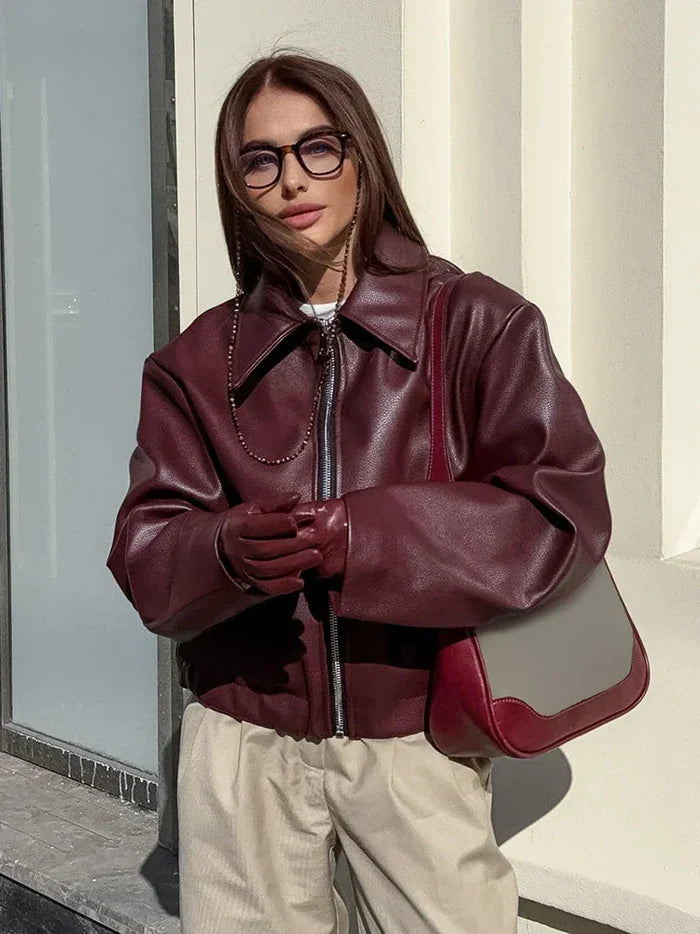 Esme | Veste rouge vintage pour femme