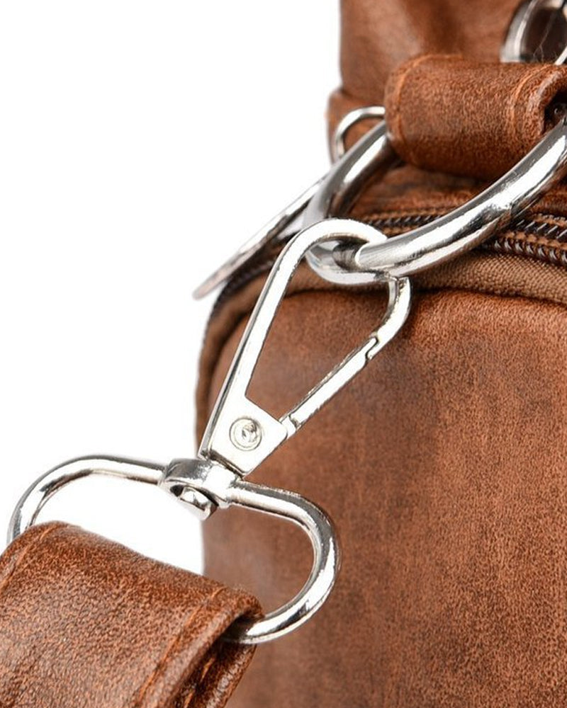 Skórzana torebka typu messenger w stylu vintage