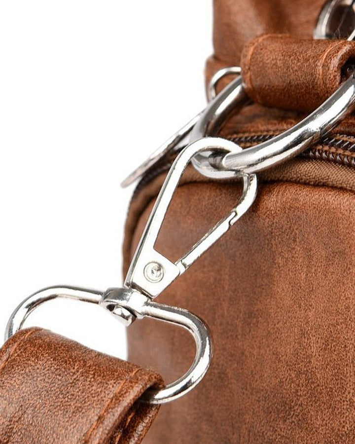 Skórzana torebka typu messenger w stylu vintage