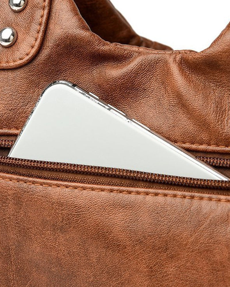Skórzana torebka typu messenger w stylu vintage