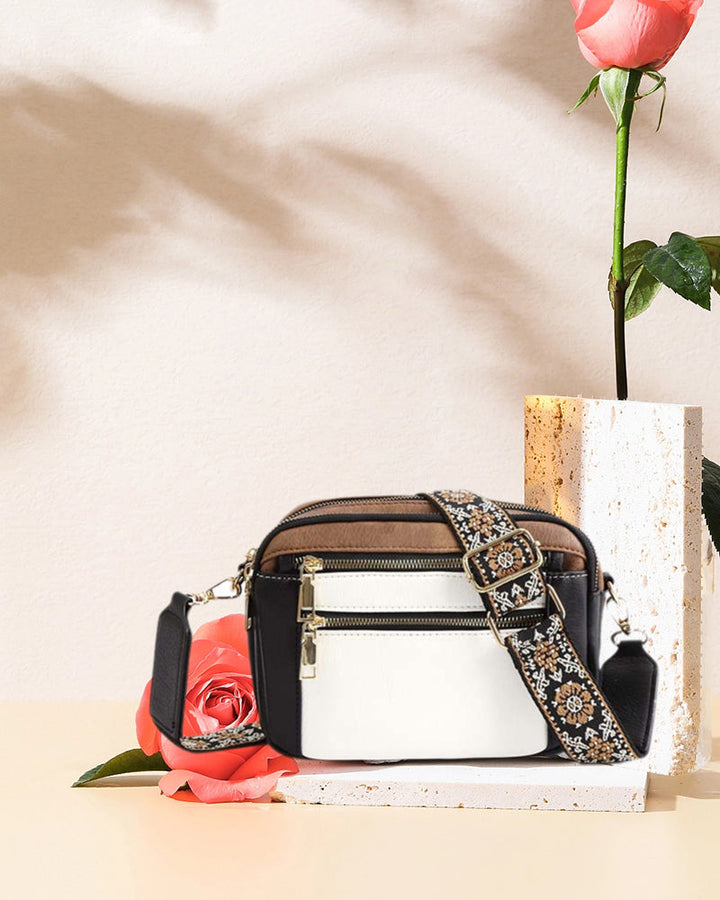 Sac bandoulière zippé multifonctionnel