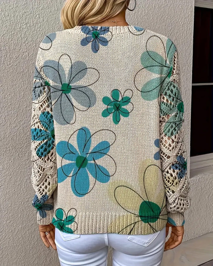 Pull À Col En V Avec Motif Ajouré