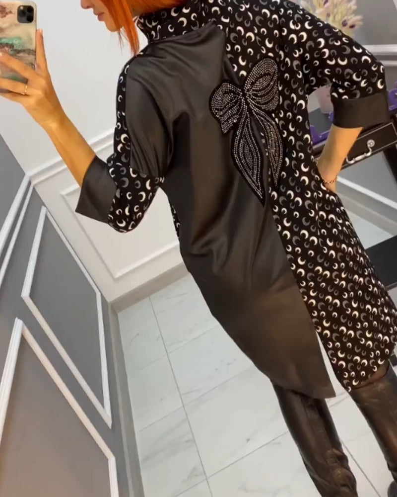Robe papillon imprimée décontractée