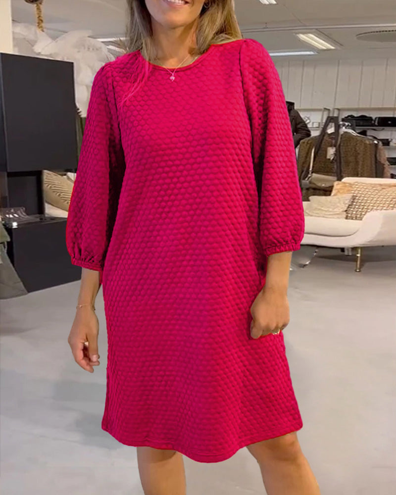 Robe élégante de couleur unie