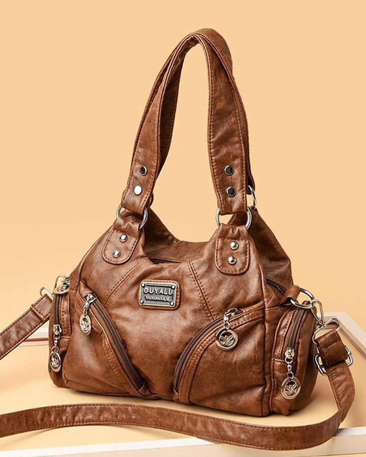 Skórzana torebka typu messenger w stylu vintage