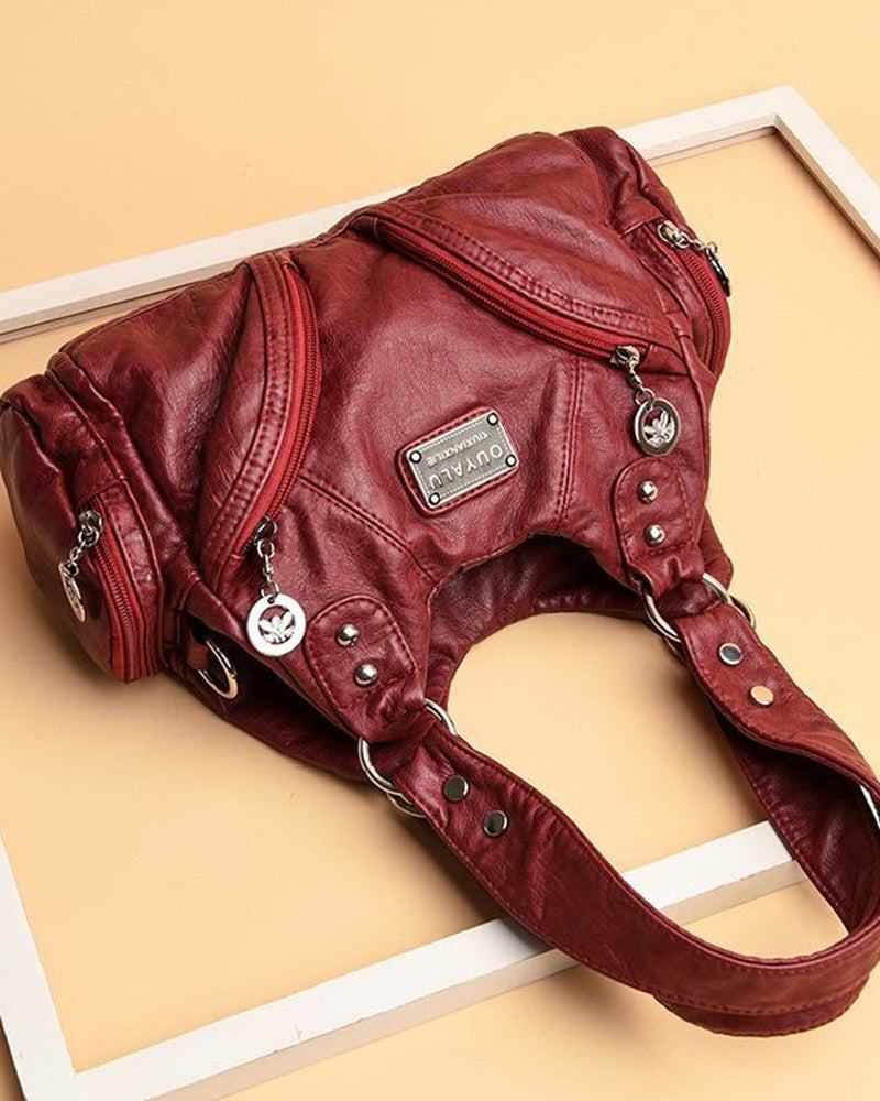 Skórzana torebka typu messenger w stylu vintage