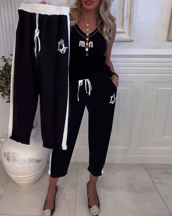 Spodnie typu slim fit z elastycznym ściągaczem
