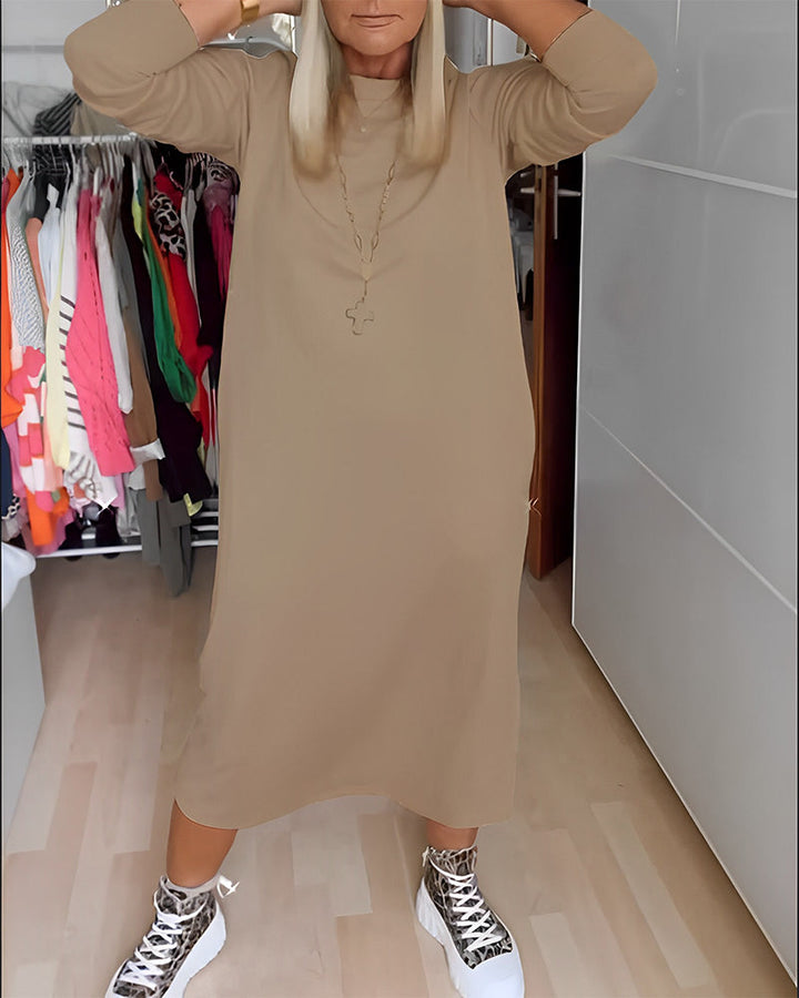 Robe décontractée à col rond