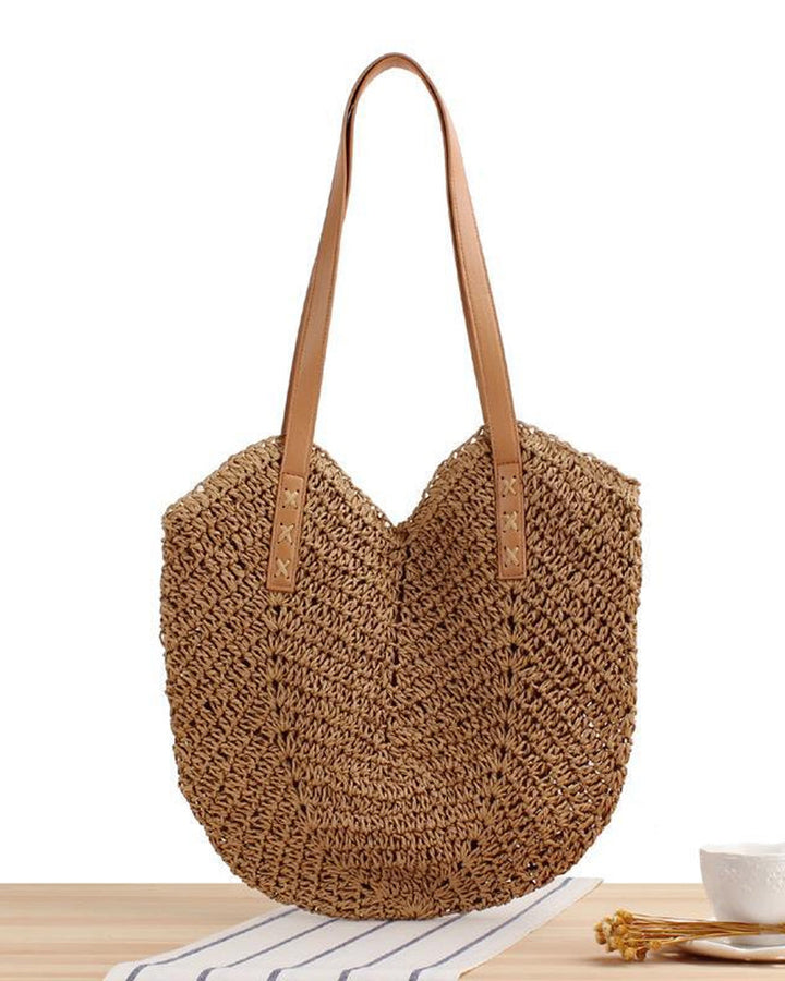 Sac fourre-tout en paille pour femme