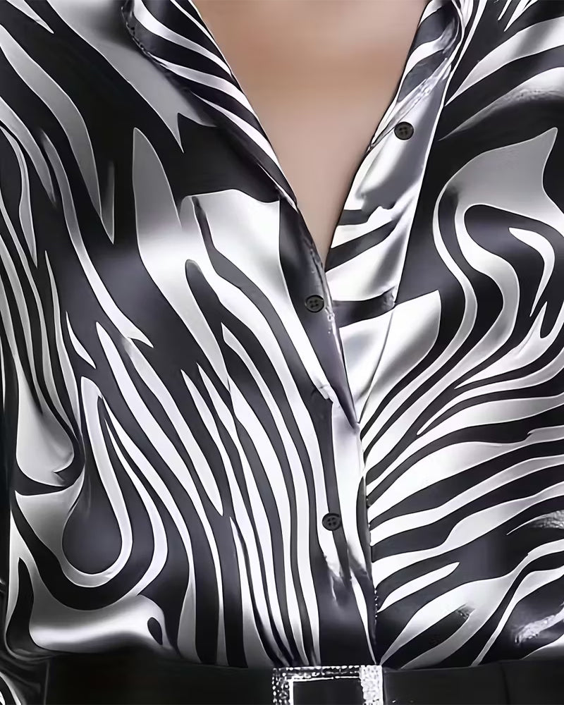 Chemise Imprimée Élégante Et Tendance