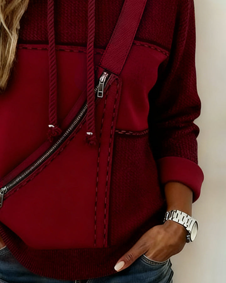 Stylowa bluza z kapturem typu color-block