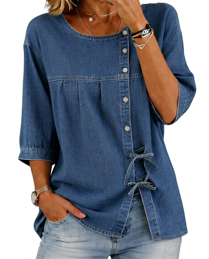 Colette | Luźna bluzka z vintage denimu