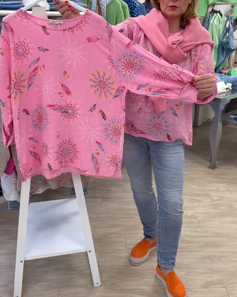 T-shirt z długim rękawem z nadrukiem