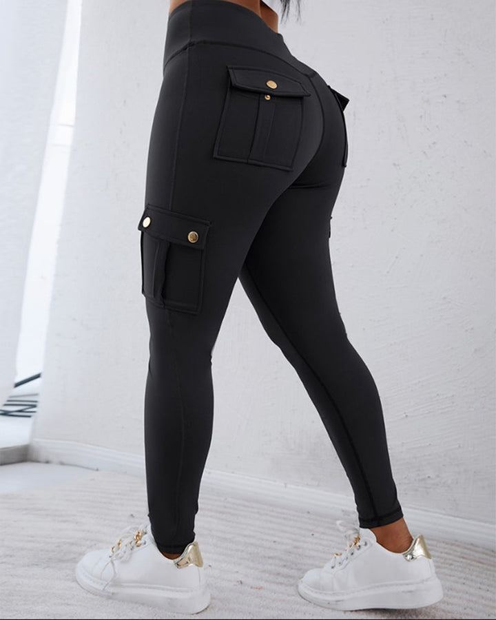 Pantalon taille haute avec poche et séchage rapide
