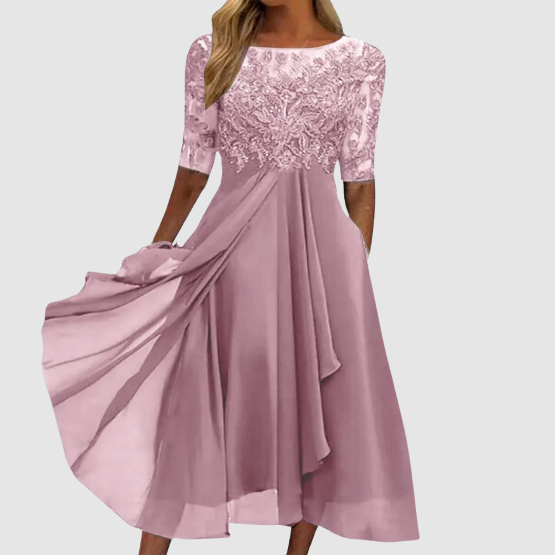 Leontýna - Elegancka sukienka koronkowa