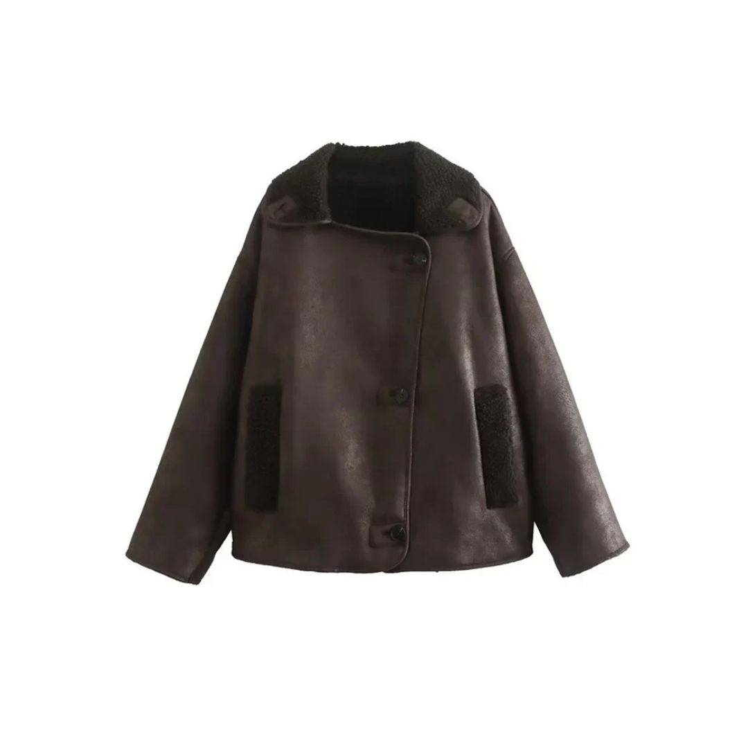 Helga | Veste à col à manches longues au style hivernal pour femme