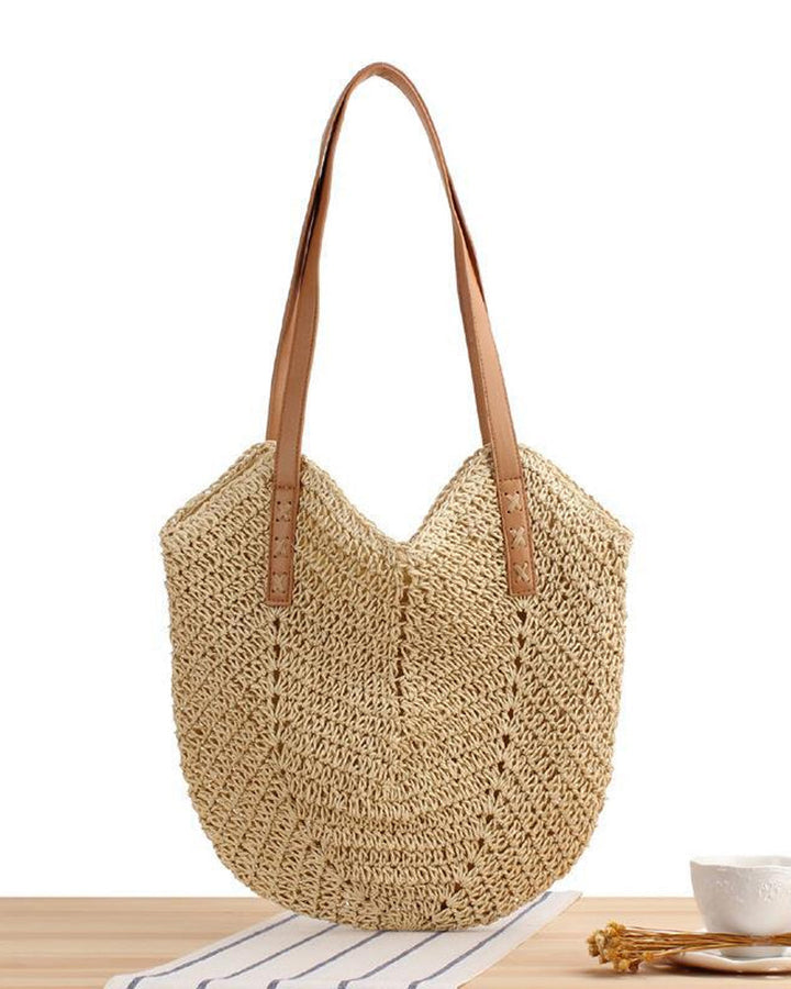 Sac fourre-tout en paille pour femme