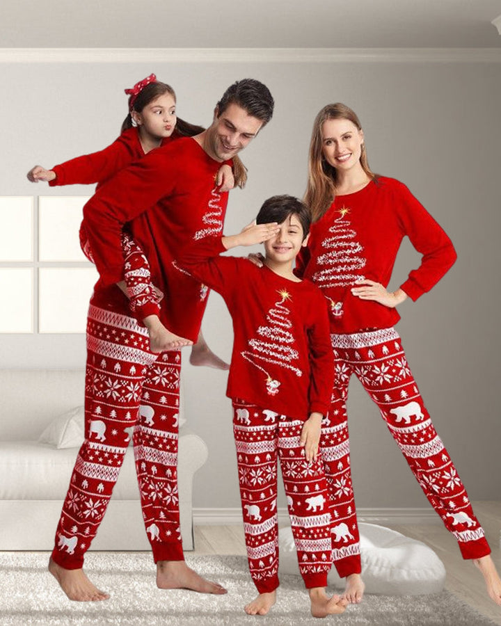 Pyjama familial de Noël à imprimé sapin de Noël