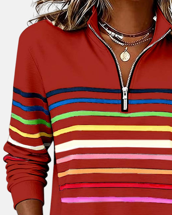 Pull rayé femme