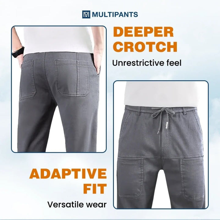 Multipants – Spodnie Cargo Stretch o Wysokiej Elastyczności, Wielokieszeniowe i Wytrzymałe