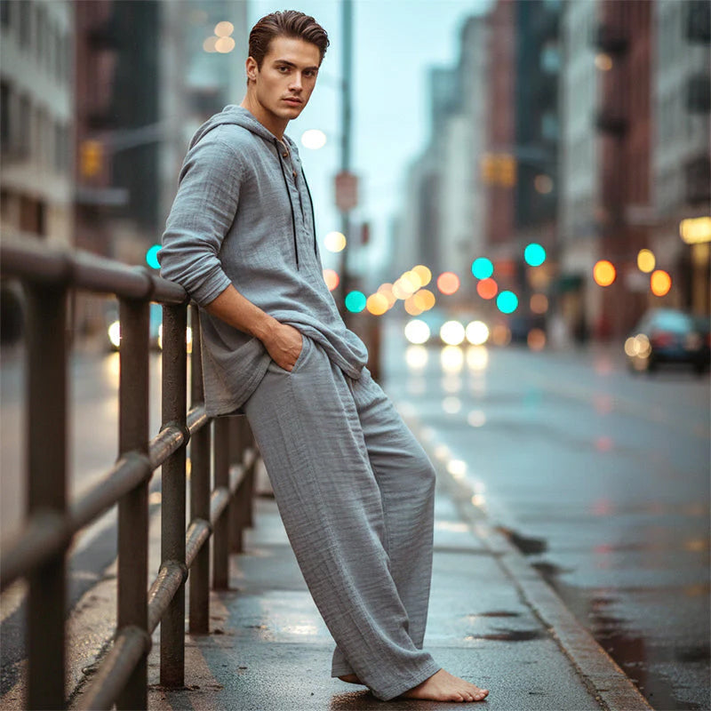Ensemble Deux-Pièces Mode Homme Décontracté Long
