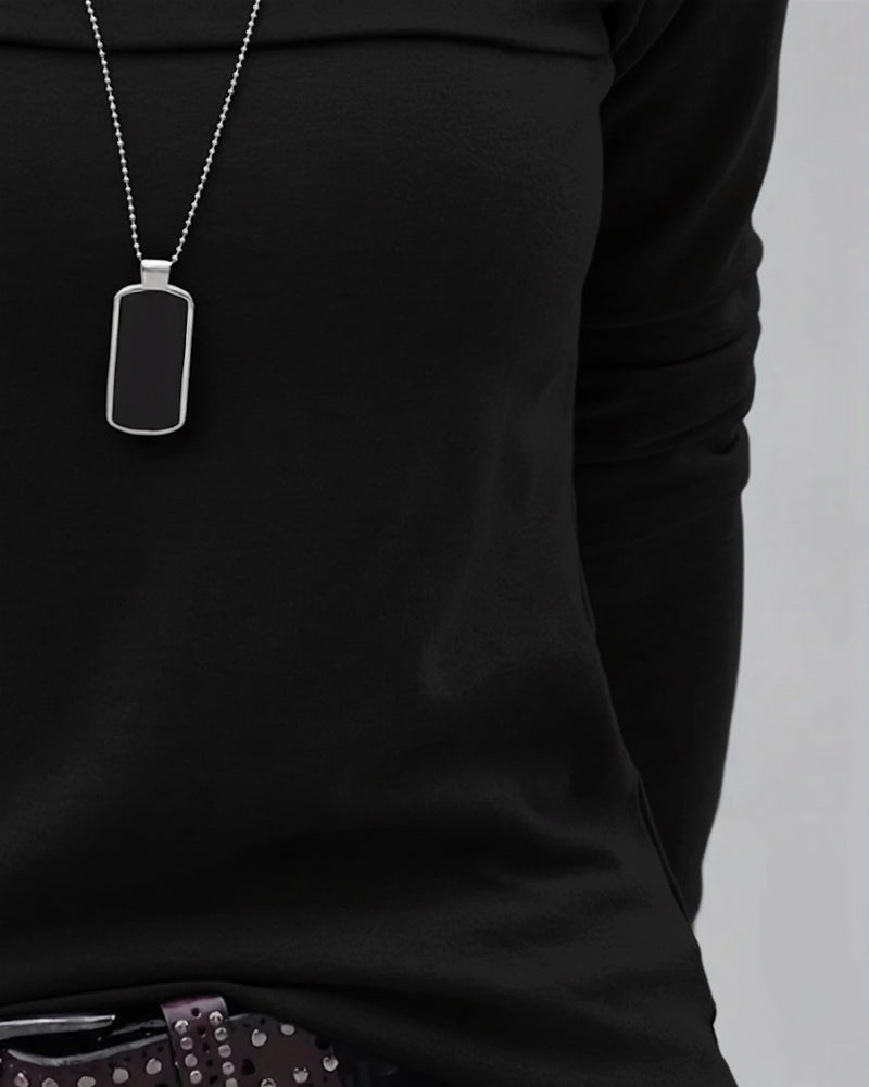 Bluzka slim fit z plisowanymi długimi rękawami