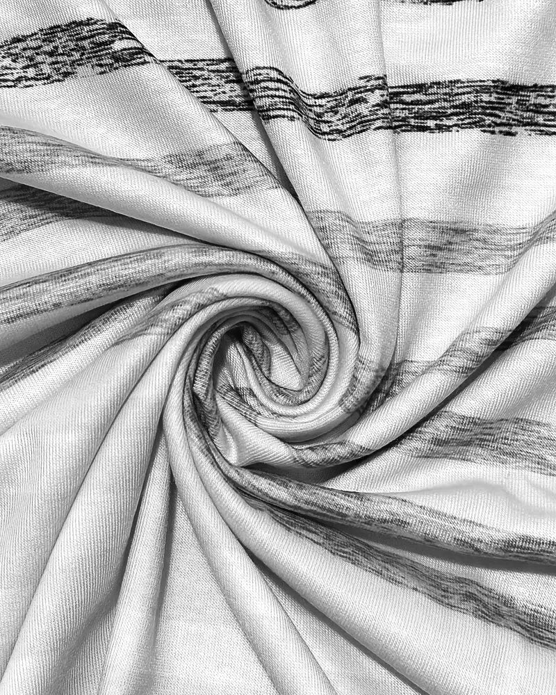T-Shirt Col Rond Manches Courtes À Rayures