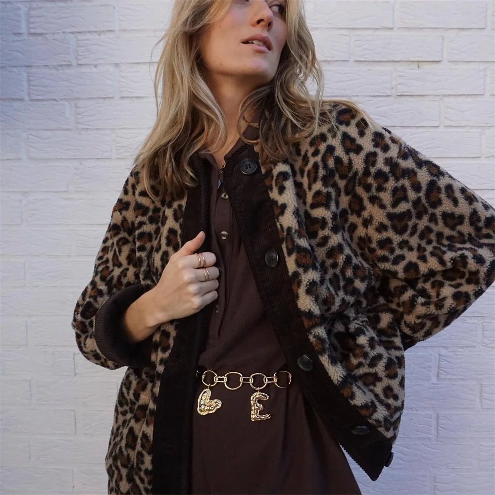 Aimée | Veste d'automne à imprimé léopard pour femmes