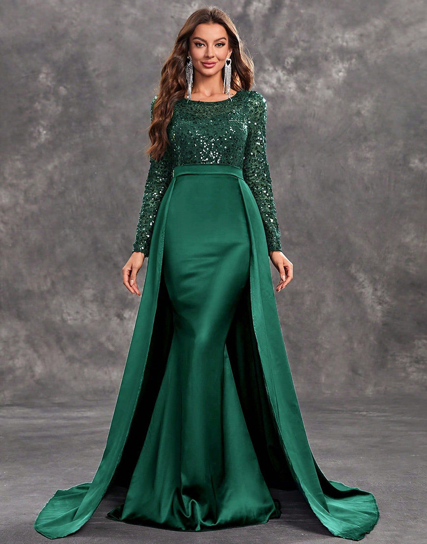 Celina | Robe de soirée drapée en sequins pour femmes