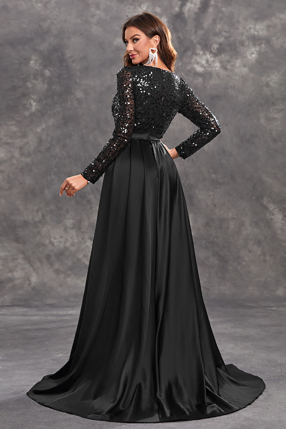 Celina | Robe de soirée drapée en sequins pour femmes