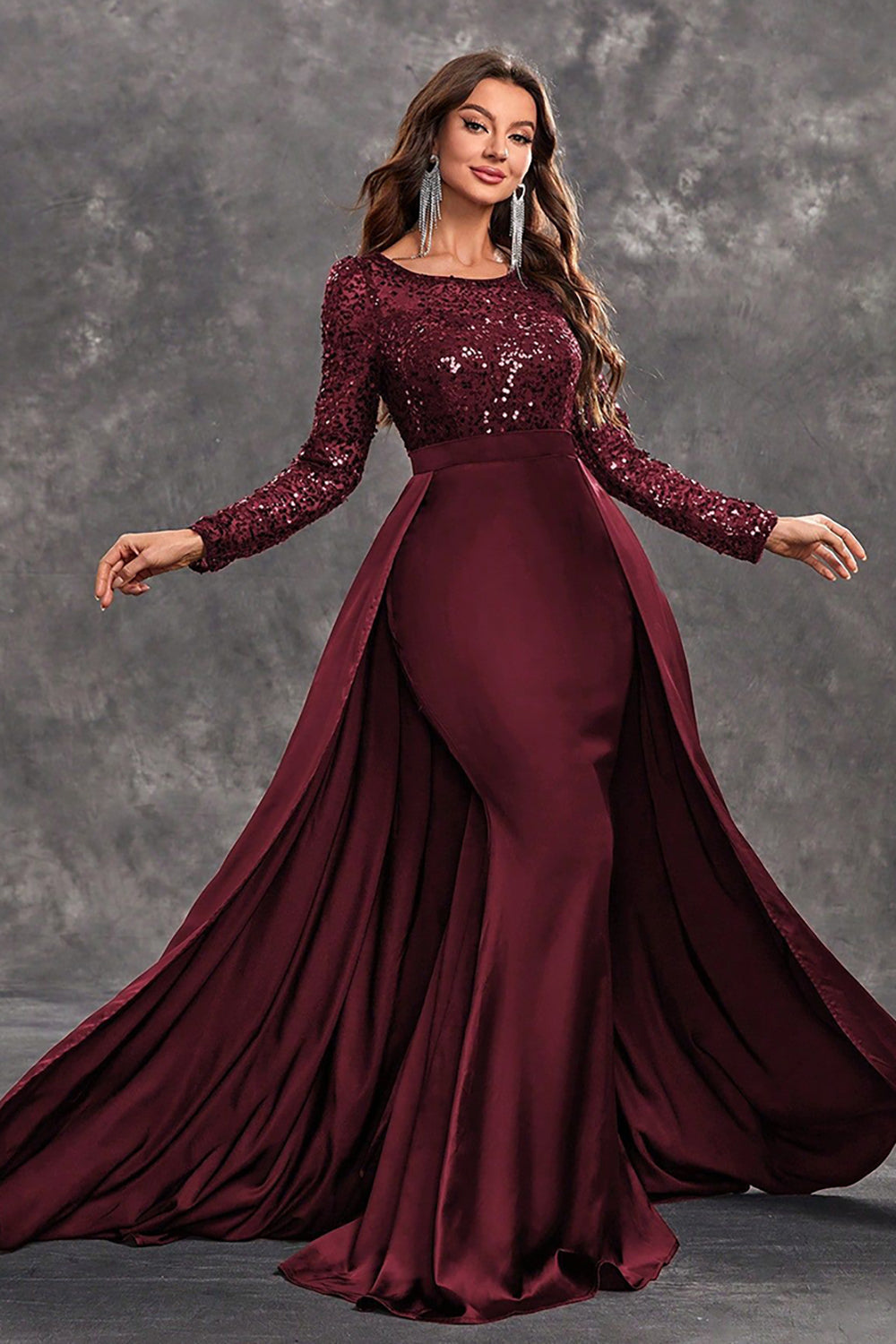 Celina | Robe de soirée drapée en sequins pour femmes