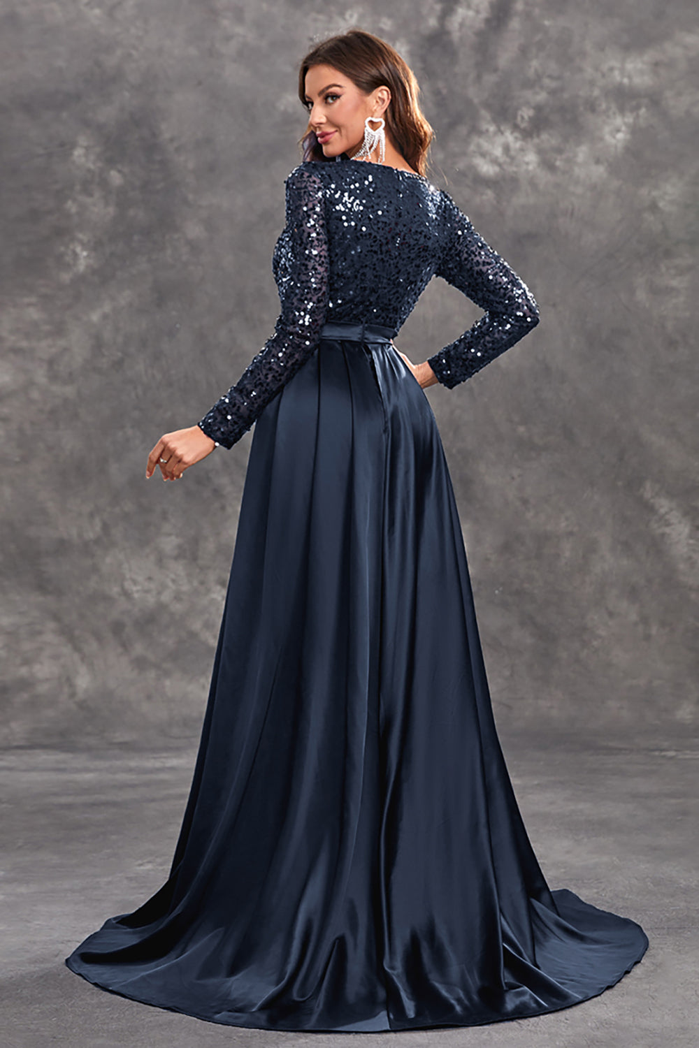 Celina | Robe de soirée drapée en sequins pour femmes