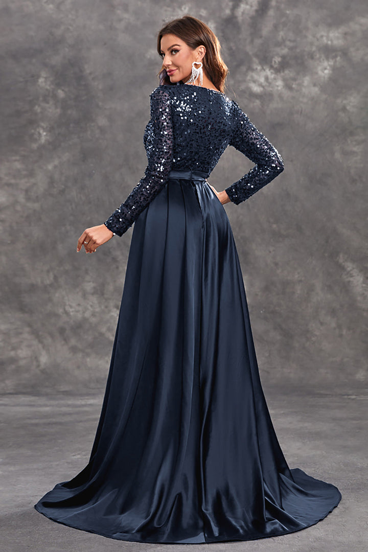 Celina | Robe de soirée drapée en sequins pour femmes