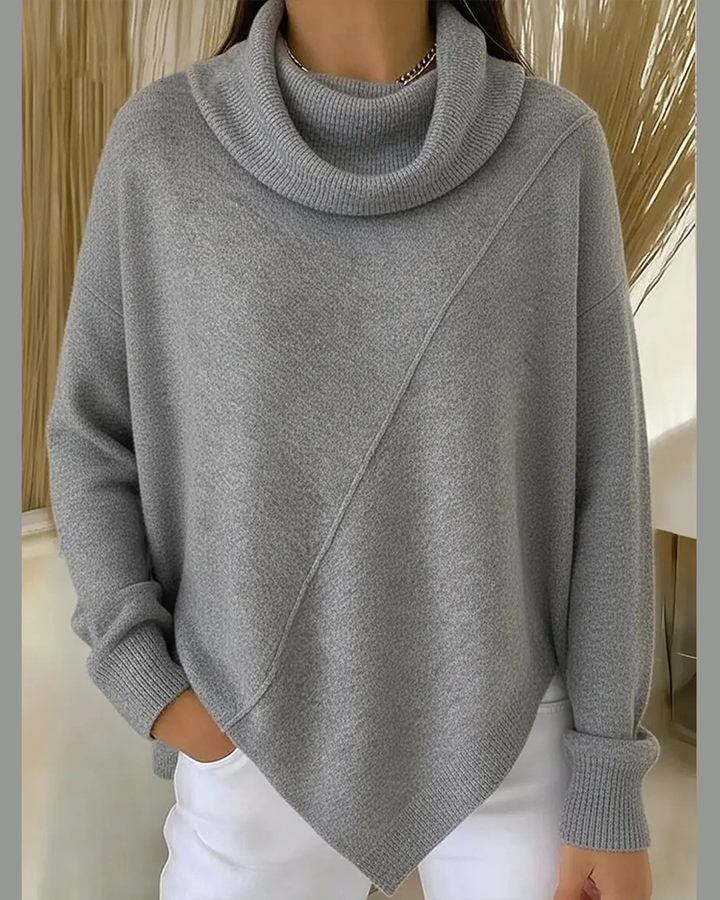 Pull Col Cheminée Asymétrique