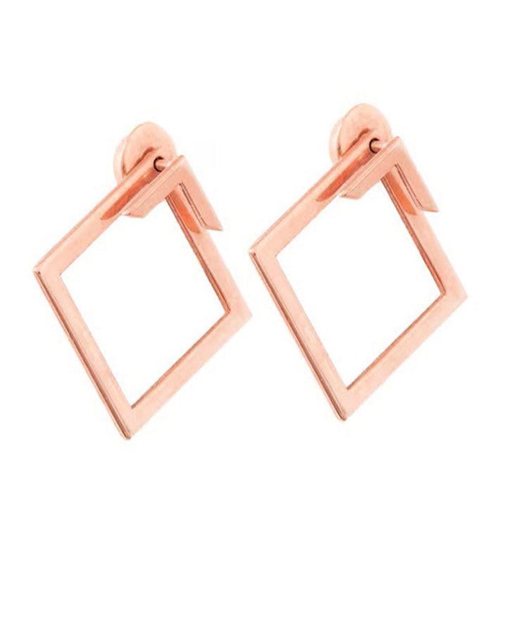 Proste i eleganckie kolczyki w kształcie diamentu