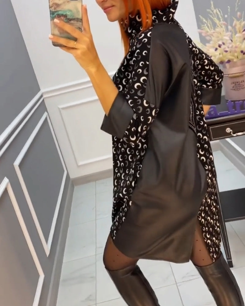 Robe papillon imprimée décontractée