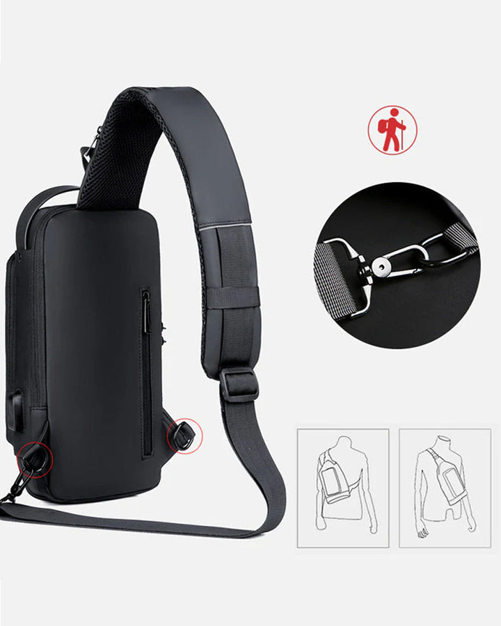 Sac de poitrine antivol avec mot de passe