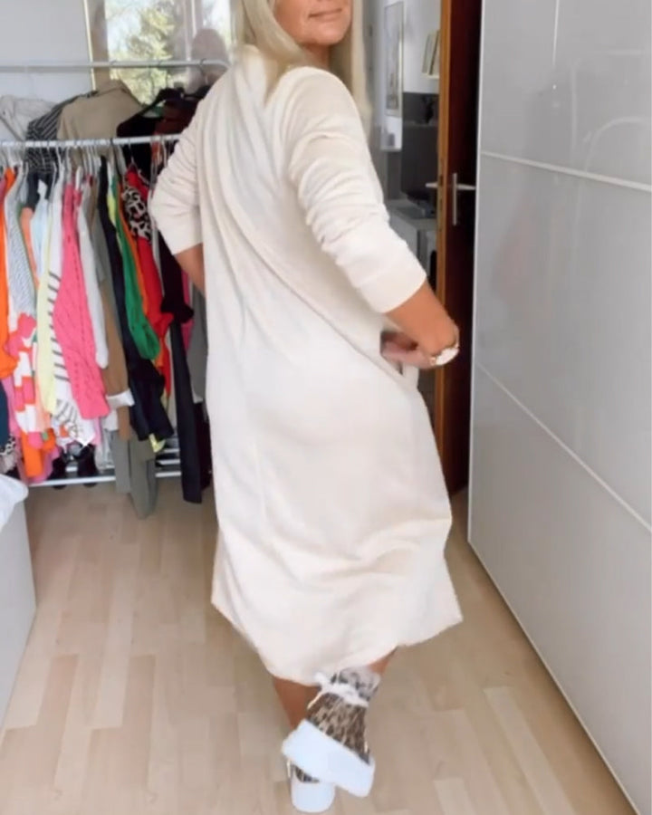 Robe décontractée à col rond