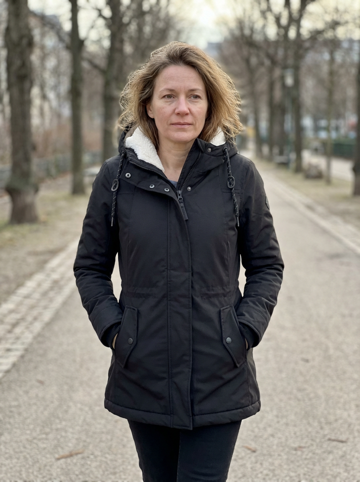 Éliane – długi, wodoodporny płaszcz zimowy damski, ciepły i elegancki